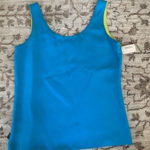 NWT Neiman Marcus Blue Silk Tank Top